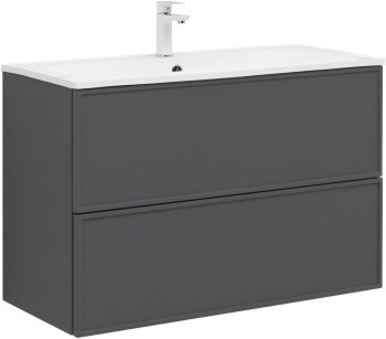 AQUANET Тумба под раковину подвесная Арт 90 ясень графит AQUANET-329613 - фото 265937