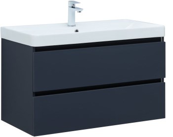 AQUANET Тумба под раковину подвесная Вега 2.0 90 маренго AQUANET-337950 - фото 266471