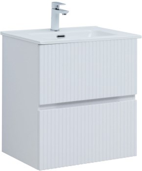 AQUANET Тумба под раковину подвесная Джейн 60 белый матовый AQUANET-313284 - фото 267234