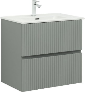AQUANET Тумба под раковину подвесная Джейн 70 мисти грин AQUANET-313317 - фото 267330