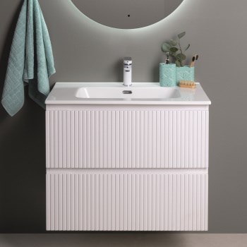 AQUANET Тумба под раковину подвесная Джейн 90 белый матовый AQUANET-313287 - фото 267407