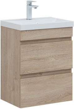 AQUANET Тумба под раковину подвесная Нота New 50 дуб светлый AQUANET-334196 - фото 268480