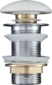 AQUANET Донный клапан белый матовый, без перелива AQUANET-330951 - фото 269883