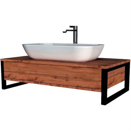 1MARKA Grunge Loft Тумба под раковину подвесная ширина 70 см, цвет дуб Вотан Ц0000015940 - фото 271457