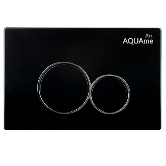 AQUAme Панель смыва для инсталляции, черный AQM4101B - фото 272594
