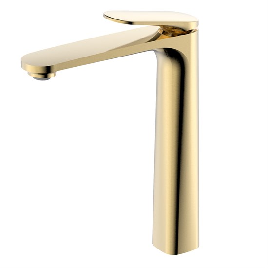AQUAme Imola Смеситель для свободностоящей раковины , без донного клапана, Brushed gold AQM6714BG - фото 273341