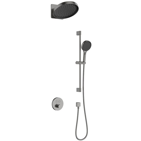 AQUAme Набор для комплектации душа с термостатом, Gun metal AQM8403GM - фото 273805