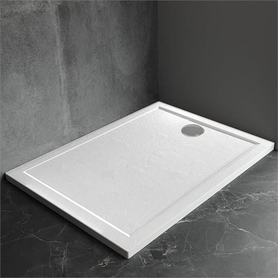 VECONI Pietra Душевой поддон прямоугольный, 1000x900x30, искусственный камень, белый PT-W-10090-RU - фото 274429