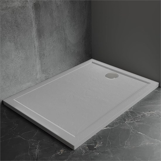 VECONI Pietra Душевой поддон прямоугольный, 1000x900x30, искусственный камень, серый PT-G-10090-RU - фото 274450