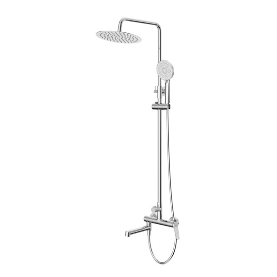 BELBAGNO Unique Душевая стойка со смесителем и изливом, хром UNIQUE-VSCM-CRM - фото 275360