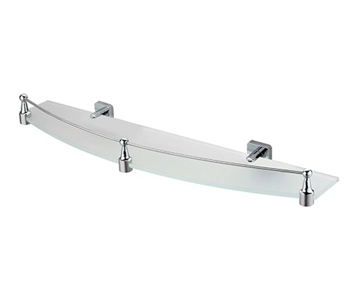 WASSERKRAFT Dill K-3944 Полка стеклянная с бортиком, хром WASSERKRAFT 3944 - фото 276264
