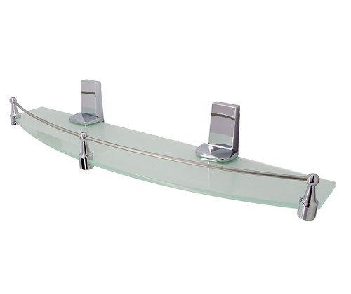 WASSERKRAFT Lopau K-6044 Полка стеклянная с бортиком, хром WASSERKRAFT 6044 - фото 276661