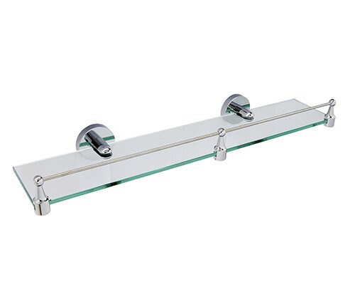 WASSERKRAFT Rhein K-6244 Полка стеклянная с бортиком, хром WASSERKRAFT 6244 - фото 277129