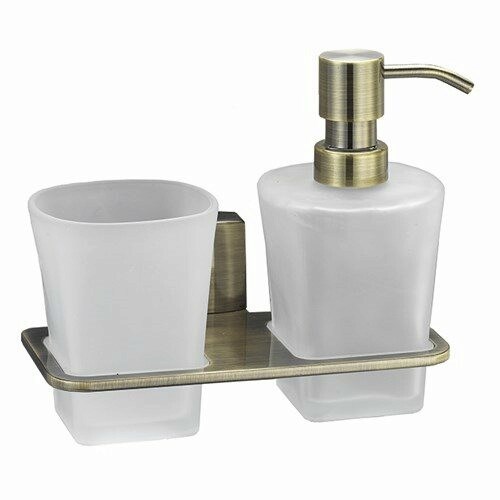 WASSERKRAFT Exter K-5289 Держатель стакана и дозатора, светлая бронза WASSERKRAFT 5289 - фото 277480