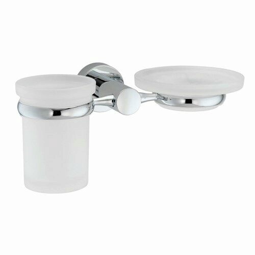 WASSERKRAFT Donau K-9426 Держатель стакана и мыльницы, хром WASSERKRAFT 9426 - фото 277748