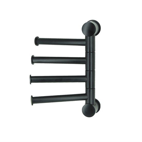 WASSERKRAFT K-1054BLACK Держатель полотенец четверной, черный WASSERKRAFT 1054B - фото 278228