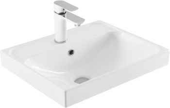 AQUANET Flash Mini Раковина полувстраиваемая ширина 40 см, белый AQUANET-342051 - фото 281215