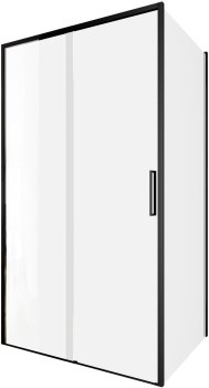 AQUANET Pleasure Evo Душевой уголок прямоугольный двери раздвижные размер 110x100 см профиль - черный / стекло - прозрачное AQUANET-AE65-110x100-BT - фото 282171