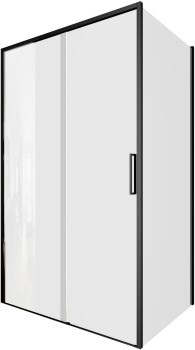 AQUANET Pleasure Evo Душевой уголок прямоугольный двери раздвижные размер 120x100 см профиль - черный / стекло - прозрачное AQUANET-AE65-120x100-BT - фото 282199