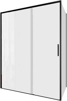 AQUANET Pleasure Evo Душевой уголок прямоугольный двери раздвижные размер 150x90 см профиль - черный / стекло - прозрачное AQUANET-AE65-150x90-BT - фото 282301