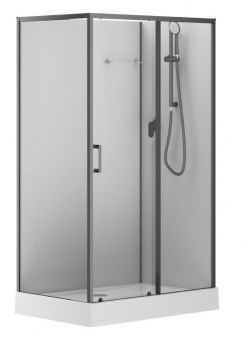 AQUANET Passion EVO Душевая кабина прямоугольная размер 120x80 см профиль - черный / стекло - прозрачное AQUANET-282011 - фото 282374