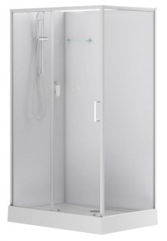 AQUANET Passion EVO Душевая кабина прямоугольная размер 120x80 см профиль - белый / стекло - прозрачное AQUANET-281973 - фото 282377