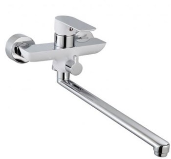 AQUANET Arctic Смеситель для ванны, цвет белый / хром AQUANET-216778 - фото 282961