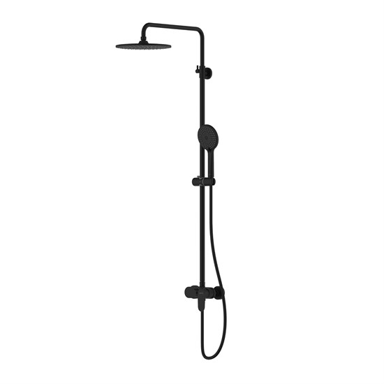 AQUATEK AQ2860MB НИКА Душевая система (Смеситель для душа) 3 jet 250 мм, матовый черный AQ2860MB