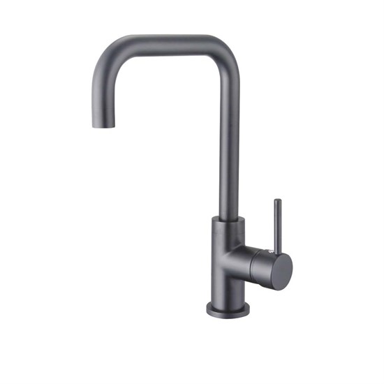 AQUATEK AQ1080BGM ВЕГА Смеситель для кухни (квадратный излив), оружейная сталь AQ1080BGM