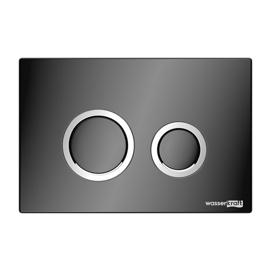 WASSERKRAFT Кнопка смыва, цвет черный / хром WASSERKRAFT PB01 - фото 286685