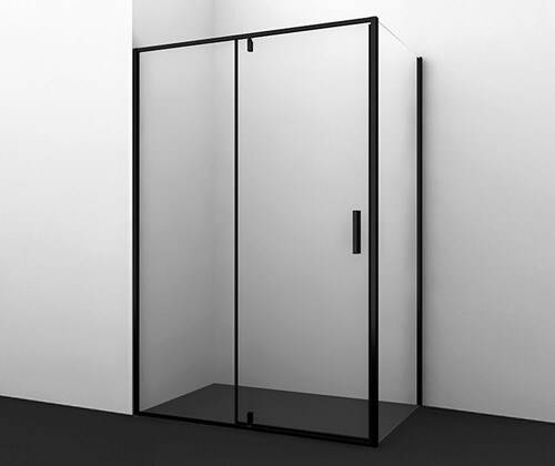 WASSERKRAFT Душевой уголок прямоугольный размер 120x80 см двери распашные профиль - черный / стекло - прозрачное WASSERKRAFT 74P06 - фото 288757