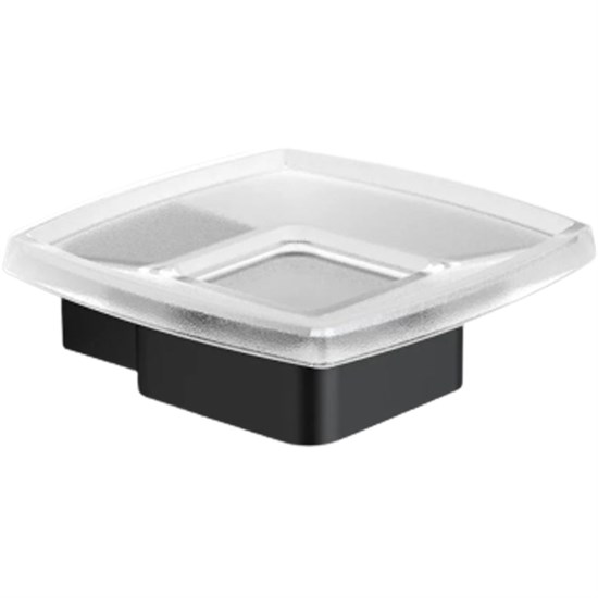 LANGBERGER Black Edition Мыльница стекло к стене квадратная (11315A-BP), черный матовый BLACKEDITION11315A-BP - фото 290717