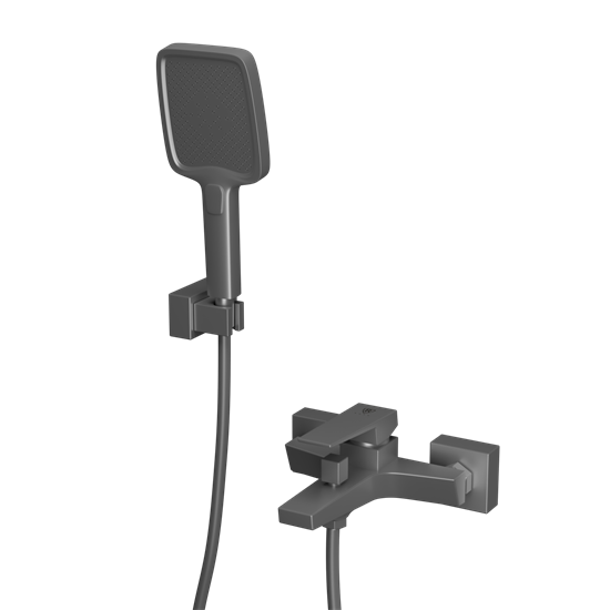 RUSH Thira Смеситель для ванны с коротким изливом (TR3635-44Grey), цвет графит TR3635-44Grey - фото 291418