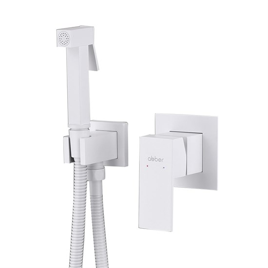 ABBER Daheim Смеситель AF8225W с гигиеническим душем, белый матовый AF8225W - фото 292216