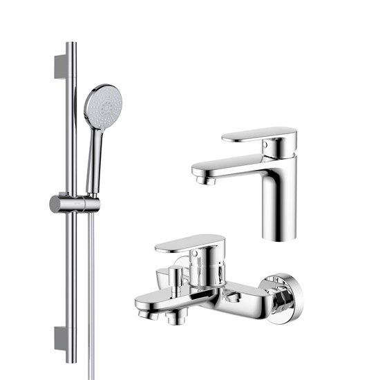 AQUATEK Nika Душевой комплект наружнего монтажа SET 3 в 1 (AQ1810CR + AQ1840CR + AQ2017CR ), хром AQ1830CR - фото 293005
