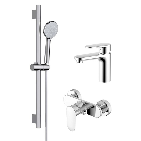 AQUATEK Nika Душевой комплект наружнего монтажа SET 3 в 1 (AQ1810CR + AQ1860CR + AQ2017CR ), хром AQ1831CR - фото 293059