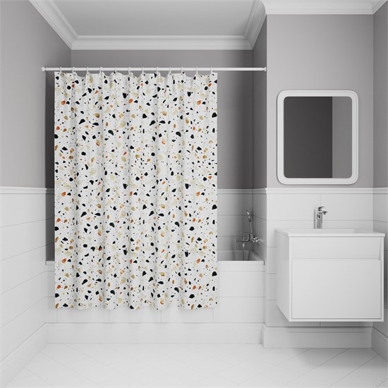 IDDIS Штора для ванной, 200x180 см, Полиэстер, белый, (BT01P18i11) ,цвет разноцветный BT01P18i11 - фото 294876