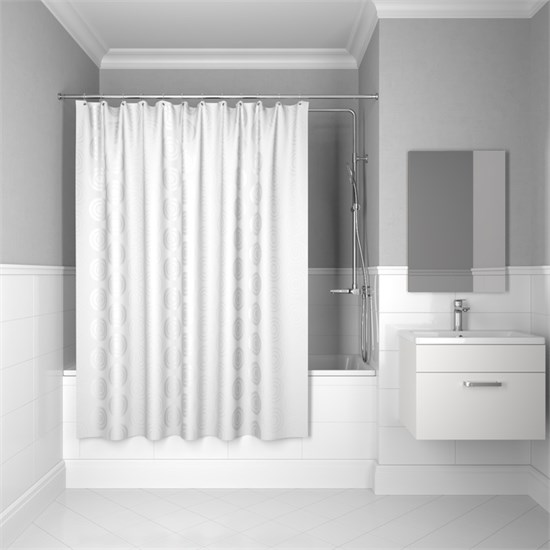 IDDIS Штора для ванной Base 200x240 см, Полиэстер (BD04P24i11) ,цвет белый BD04P24i11 - фото 294912