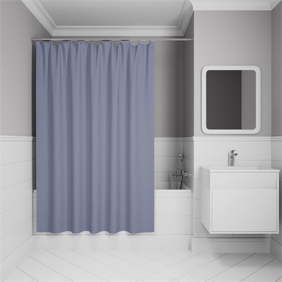 IDDIS Штора для ванной Base 200x240 см, Полиэстер (BD03P24i11) ,цвет серый BD03P24i11 - фото 294913