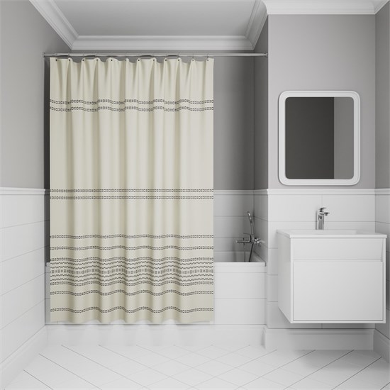 IDDIS Штора для ванной Base 200x240 см, Полиэстер (BD01P24i11) ,цвет зеленый BD01P24i11 - фото 294915