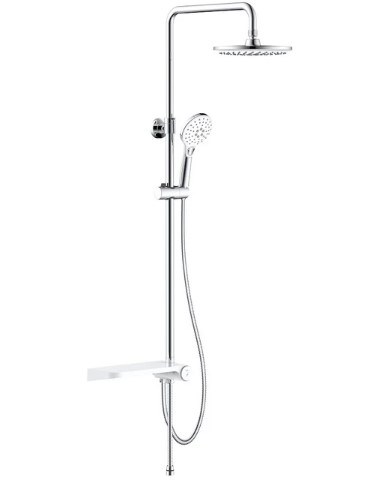 IDDIS Ray Душевой гарнитур с верхней лейкой белый (SW3Fi76) RAYSW3Fi76 - фото 295050