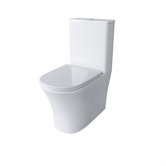 GROSSMAN Унитаз напольный Classic GR-4466S (620х365х820) безободковый,белый с тонкой крышкой,микролифт,2 места GR-4466S - фото 297316