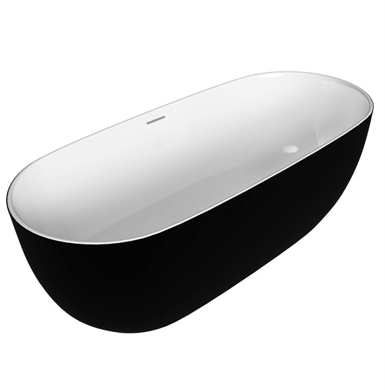 GROSSMAN Ванна отдельностоящая Classic GR-2501MB (170х80х58) цвет черный/белый матовый GR-2501MB - фото 297597