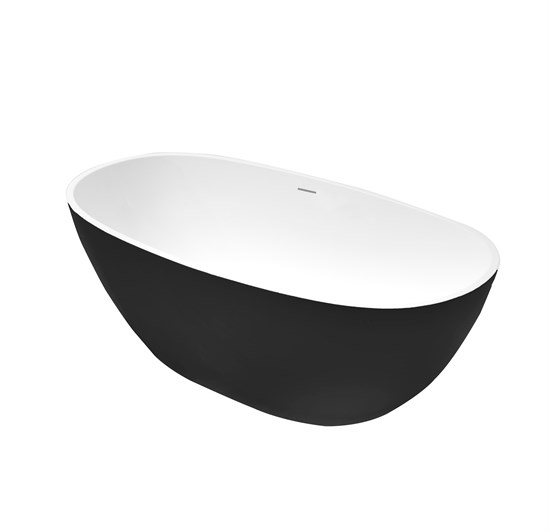 GROSSMAN Ванна отдельностоящая Classic GR-2503MB (170х87х58) цвет черный/белый матовый GR-2503MB - фото 297603