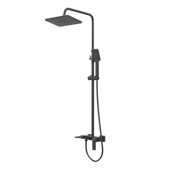 GROSSMAN Душевая стойка Style 500.K35.05.210 с верхним душем,ручной лейкой и смесителем,черный матовый 500.K35.05.210 - фото 297730