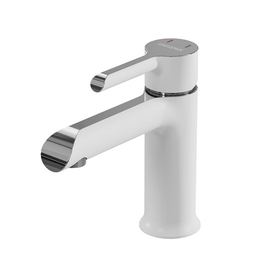 GROSSMAN Смеситель для раковины Alba 510.K35.06.100/000 хром с белым 510.K35.06.100/000 - фото 297768