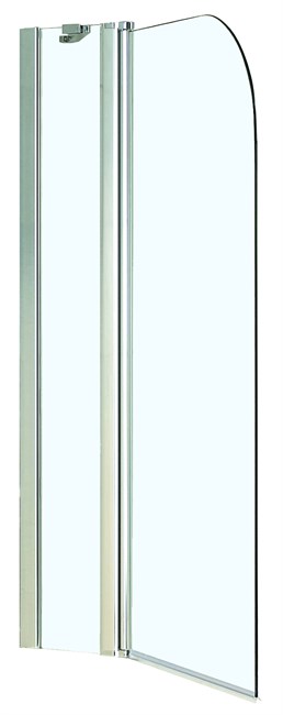 AZARIO Шторка для ванны  MERRIT 1100(700+400)х1400 прозрачное стекло 6 мм, покрытие EASY CLEAN, цвет профиля серебро (AZ-NF6221 1100), двери распашные AZ-NF6221 1100 - фото 298606