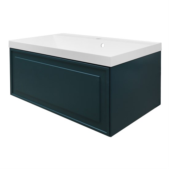 AZARIO Комплект Тумба Belloni 80 795х450х400 подвесная, механизм открывания Push to Open, с раковиной Астория 80, зеленый (CS00098082), цвет Зеленый CS00098082 - фото 300753