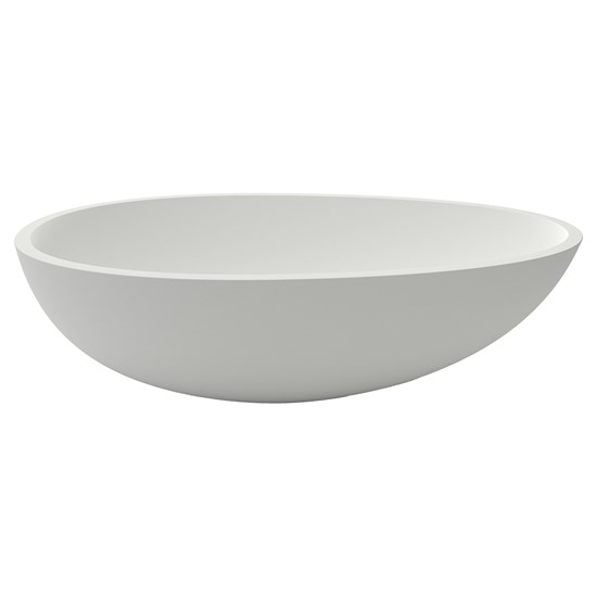 AZARIO Раковина 600x350x160 накладная из искусственного камня, белая матовая (AZ-1216S) AZ-1216S - фото 301193
