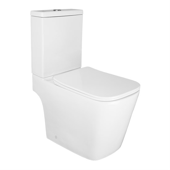 AZARIO Унитаз-компакт  Ferra 365х650х785 напольный, безободковый, с быстросъемным сиденьем микролифт (AZ-1015) AZ-1015 - фото 303626